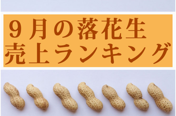 9月売上ランキング！
