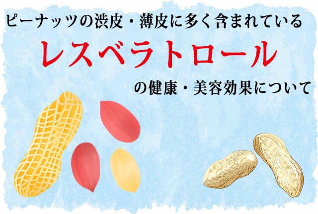 レスベラトロールの健康 美容効果とは ピーナツの渋皮にたっぷり 八街の落花生販売店が綴るブログでございます