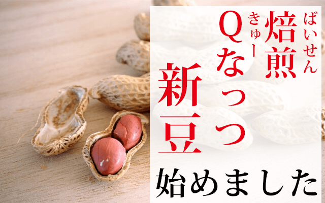 21年新豆 千葉県産いりざや落花生 ｑなっつ 新豆商品の販売開始