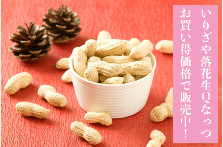 千葉県産Ｑなっつのいりざや落花生お買い得価格で販売中！【2023年４月】