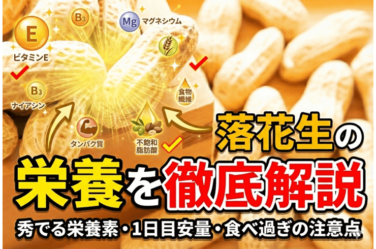 落花生の栄養を徹底解説｜秀でる栄養素・1日目安量・食べ過ぎの注意点