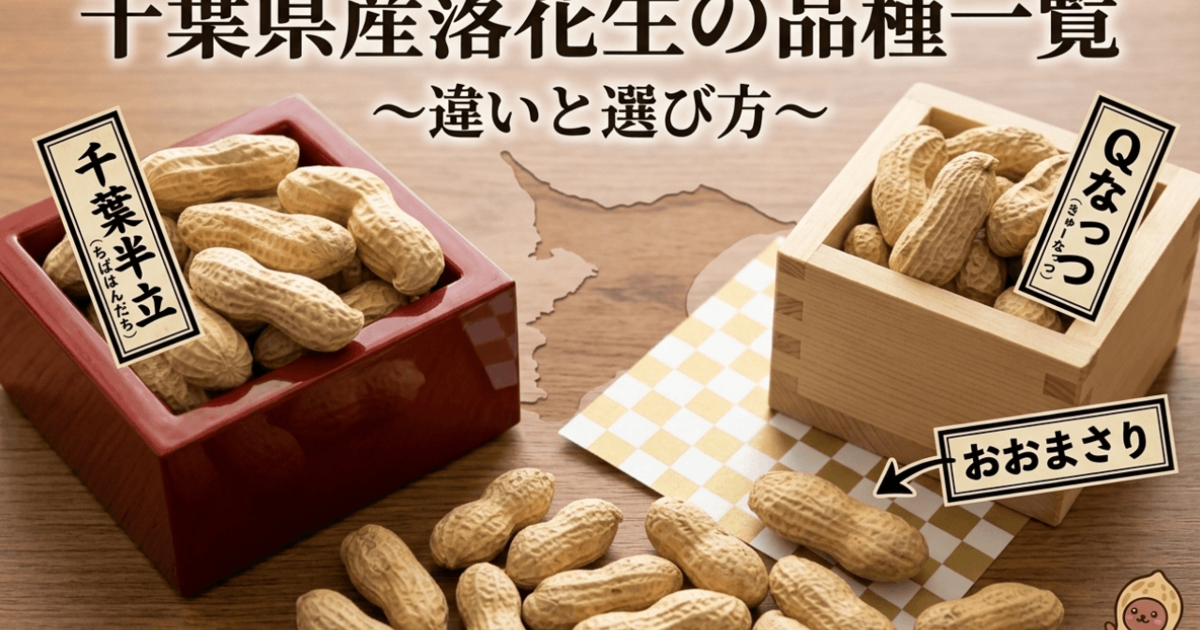 千葉県産落花生の品種一覧｜千葉半立・Qなっつ・おおまさりなどの違い