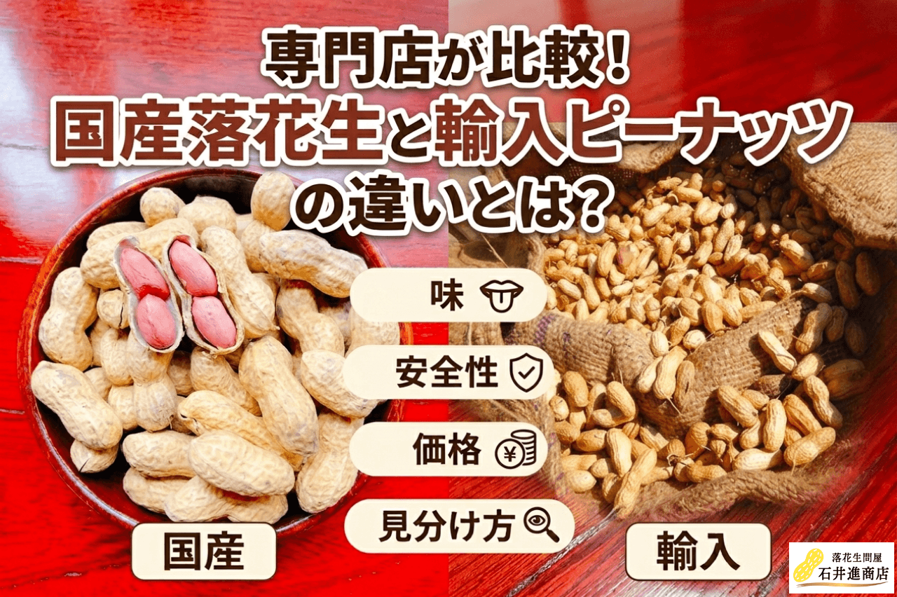 国産落花生と輸入ピーナッツの違いとは？味・安全性・価格・見分け方を専門店が比較