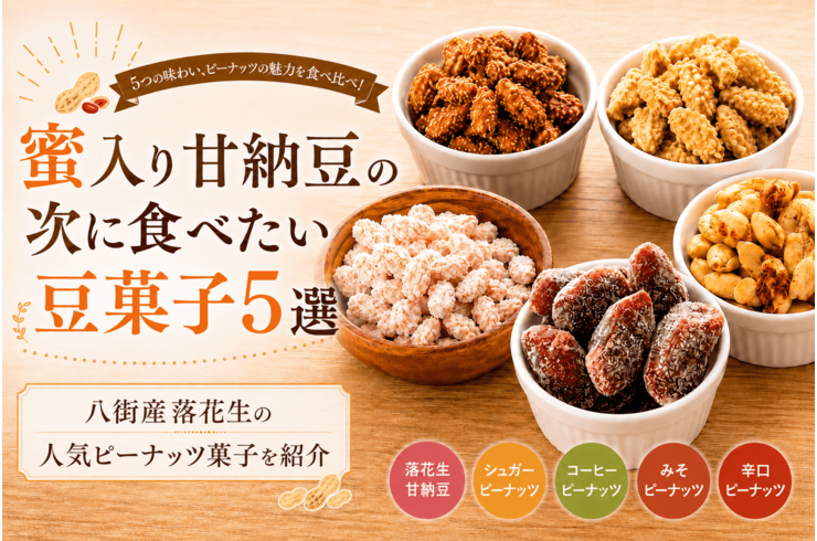 蜜入り甘納豆の次に食べたい豆菓子5選｜八街産落花生の人気ピーナッツ菓子を紹介