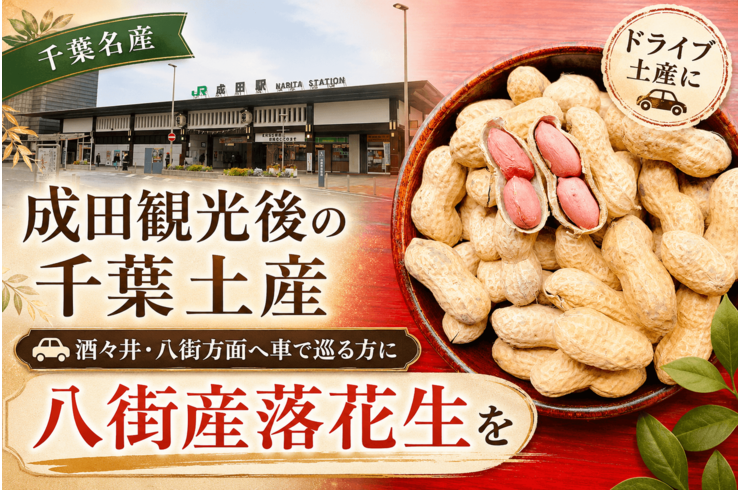 成田観光後の千葉土産｜酒々井・八街方面へ車で巡る方に八街産落花生を