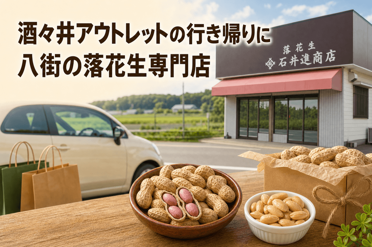 酒々井アウトレットの行き帰りに寄れる八街の落花生専門店｜千葉土産を専門店で選ぶ
