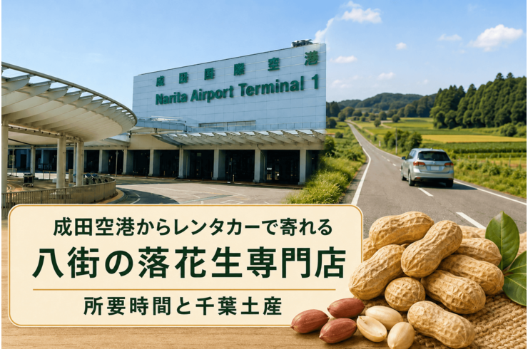 成田空港からレンタカーで寄れる八街の落花生専門店｜所要時間と千葉土産