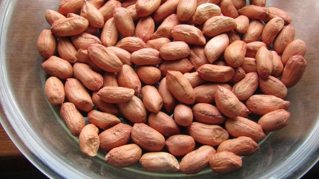 落花生の薄皮と栄養ポイントの図