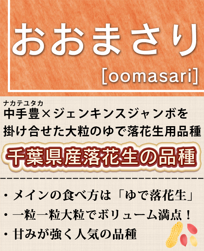 千葉県落花生おおまさりの説明画像