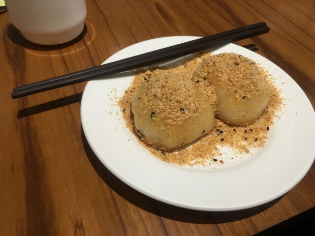 生落花生を使って作る豆餅アレンジの完成イメージ