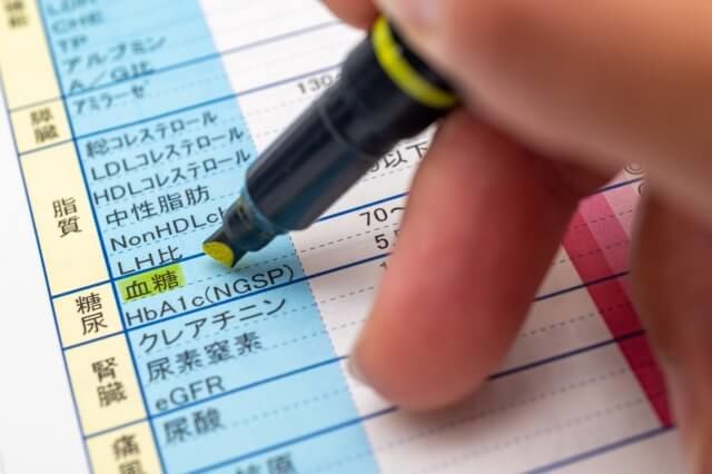 血糖や糖尿病に関するデータのイメージ図