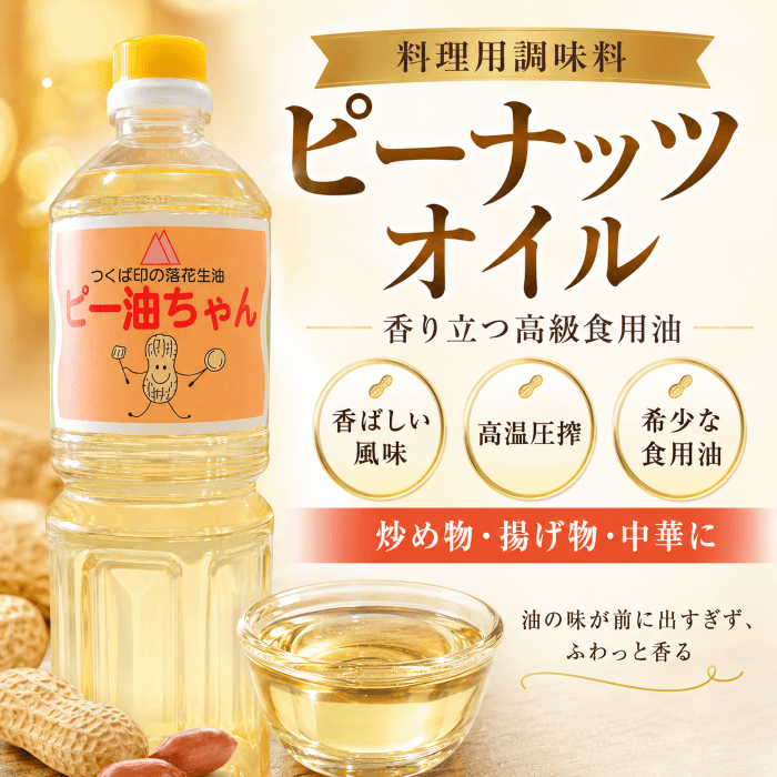 料理に使える落花生油 ピーナッツオイル