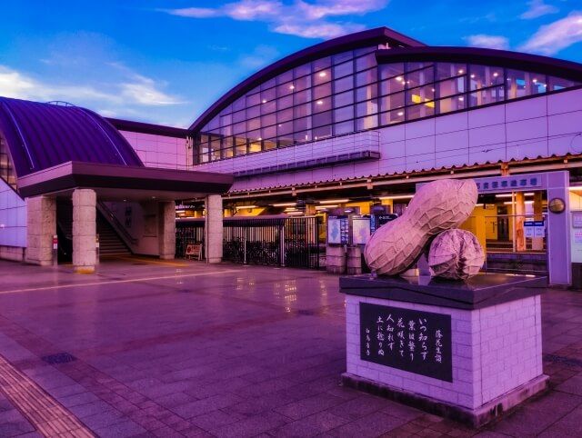 2026年8月の豪雨後の八街駅周辺の様子